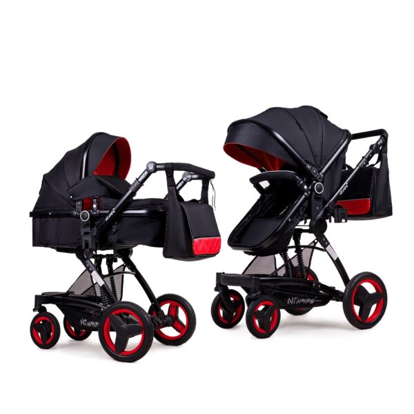 КОЛЯСКА NINOS BONO RED BLACK 3в1 + автокрісло - Зображення 4