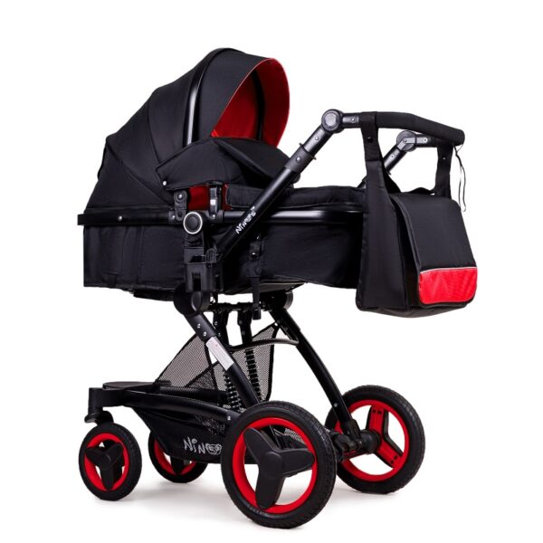 КОЛЯСКА NINOS BONO RED BLACK 3в1 + автокрісло - Зображення 6