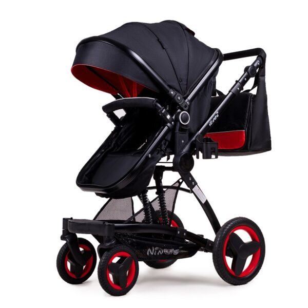 КОЛЯСКА NINOS BONO RED BLACK 3в1 + автокрісло - Зображення 5